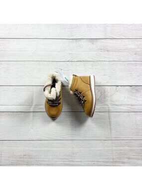 Cat & Jack Toddler Tan Faux Sherpa Hiker Boots NWT 8